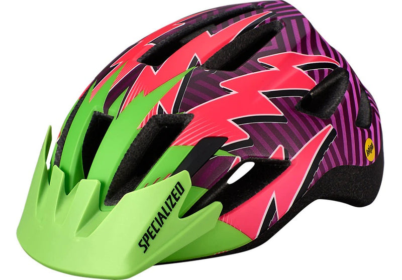 Casco Niño Specialized Shuffle LED Monster Green/Acid Pink Lightning