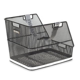 Basil Class Πίσω Καλάθι 38x31x27cm Πλέγμα Αφαιρούμενος Ιμάντας/Ανακλαστική Λωρίδα Ατσάλι Μαύρο