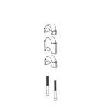 Deda Parabolica/Fastblack Κιτ Αποστατών Επέκτασης Τιμονιού 2x10/2x15/2x30mm Black